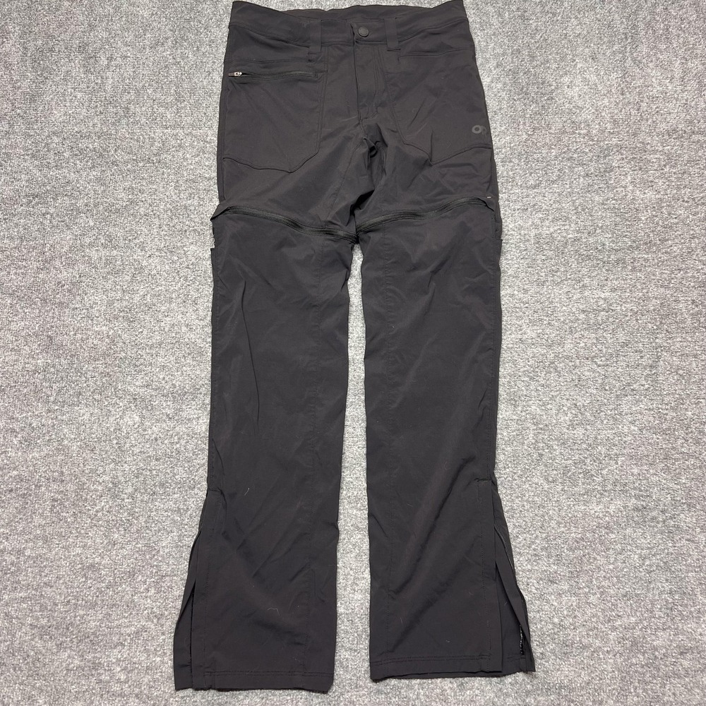 Outdoor Research Equinox Convertible Pants Mens 30x32 Black Nylon Hiking